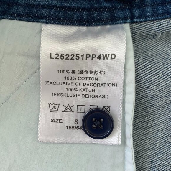 Lee Denim Jean Short Skirt Suspender Overalls Prep Western Coastal Cowgirl Boho - Picture 10 of 13